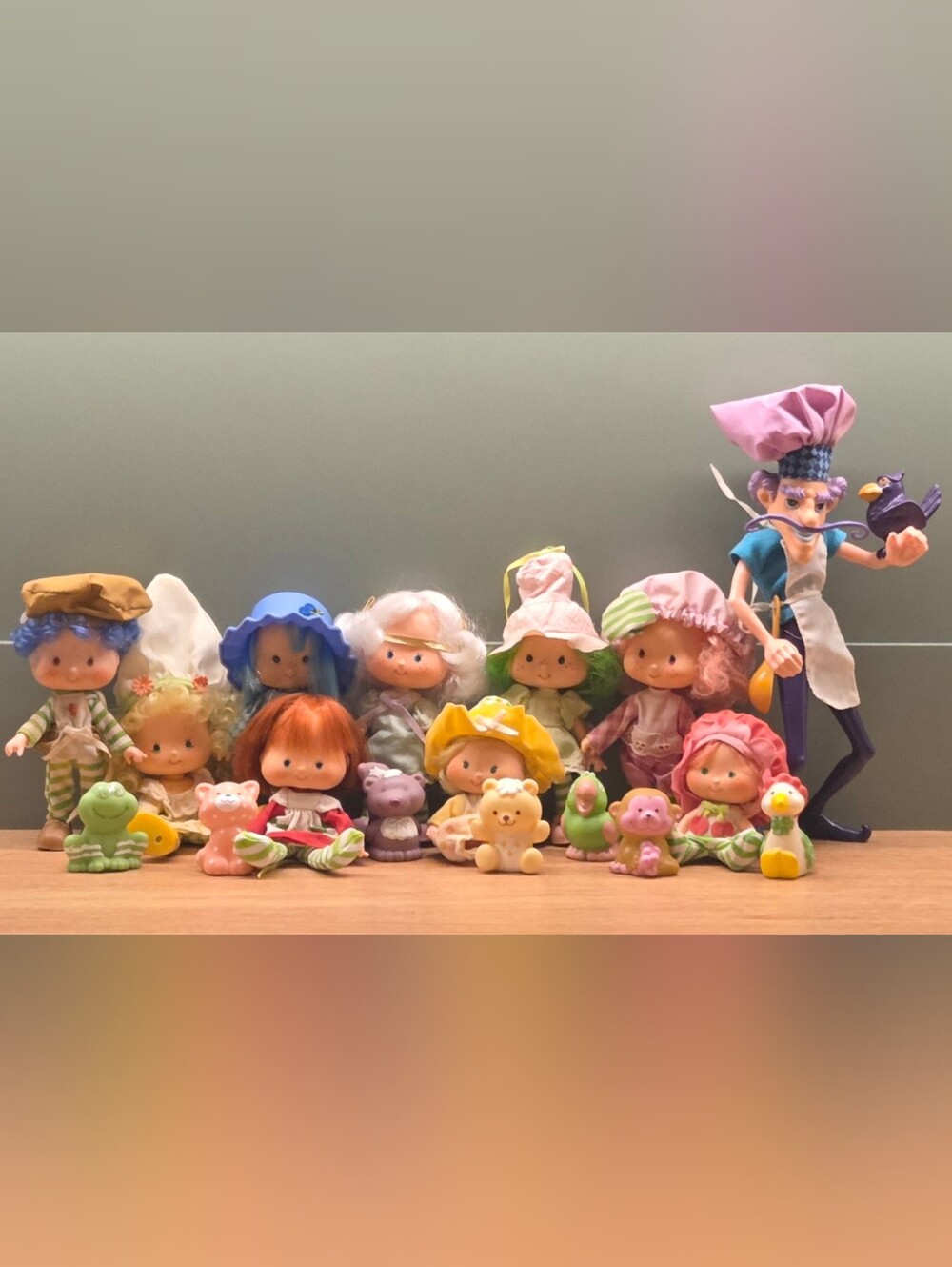 Vtg '80s Kenner Strawberry Shortcake Dolls - 9 Dolls, 7 Pets, Pieman Spoon Bird